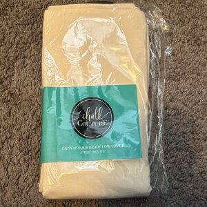 Chalk Couture Cream Canvas Pillow Cover 2 Pack